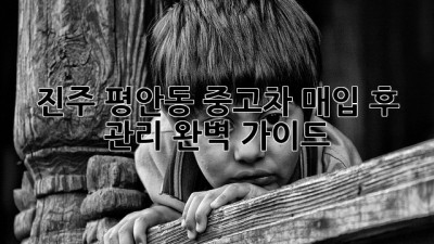 진주 평안동 중고차 매입 후 관리 완벽 가이드
